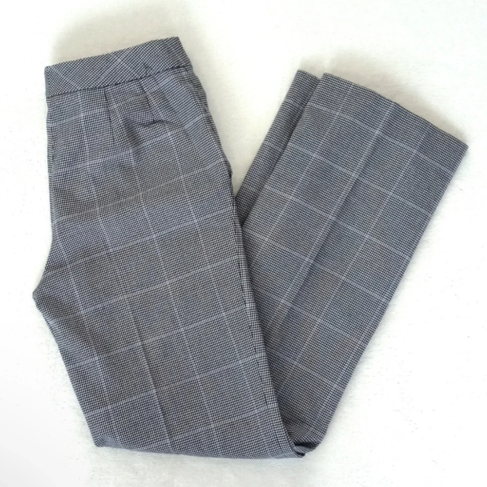 Michael Kors Herringbone Grey Plaid & Lavender Plaid Rayon Blend Dress Pants 2